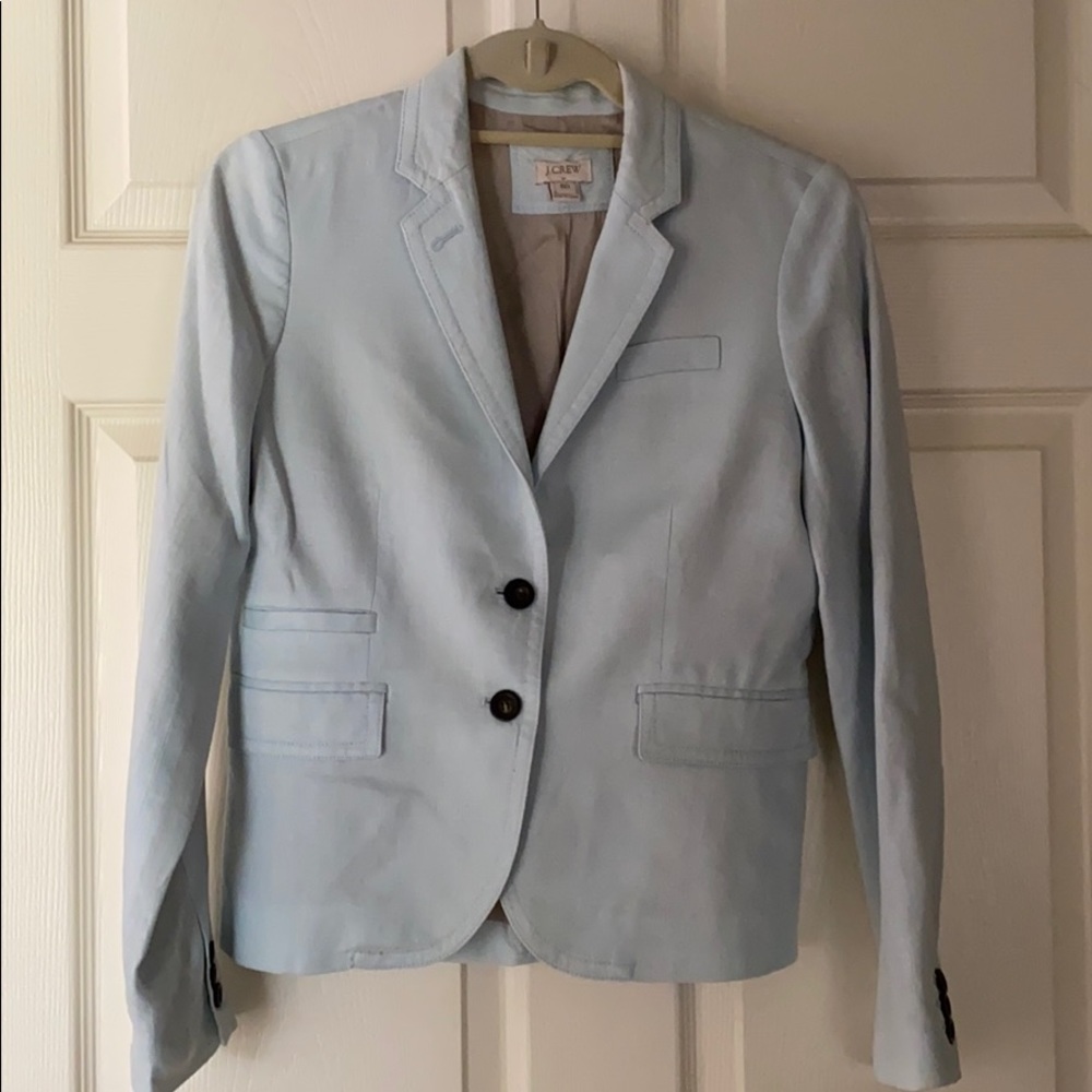 Light blue J. Crew linen blazer, 00